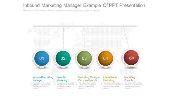 Inbound Marketing Manager Example Of Ppt Presentation