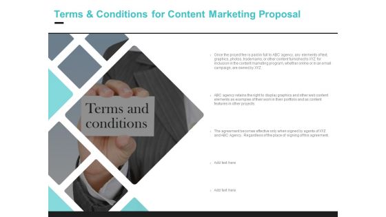Inbound Marketing Terms And Conditions For Content Marketing Proposal Ppt Pictures Model PDF