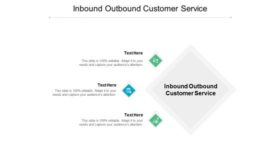 Inbound Outbound Customer Service Ppt PowerPoint Presentation Inspiration Summary Cpb