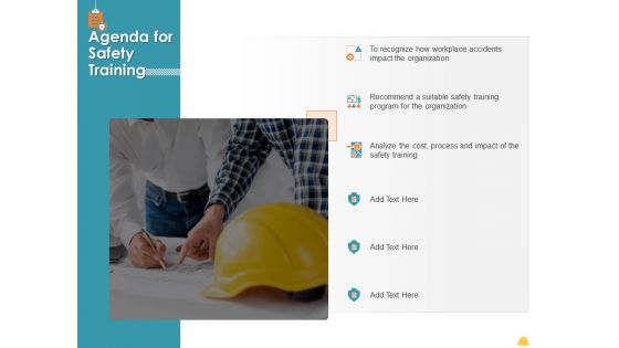 Incident Management Process Safety Agenda For Safety Training Pictures PDF