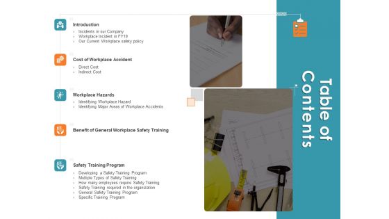 Incident Management Process Safety Table Of Contents Brochure PDF