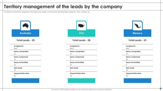 Increase Sales By Lead Generation Territory Management Of The Leads By The Company Download PDF