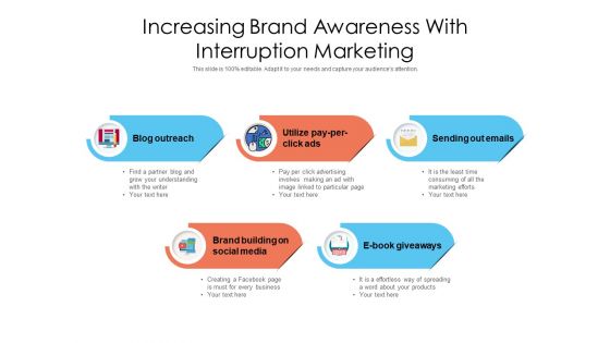 Increasing Brand Awareness With Interruption Marketing Ppt PowerPoint Presentation Portfolio Styles PDF