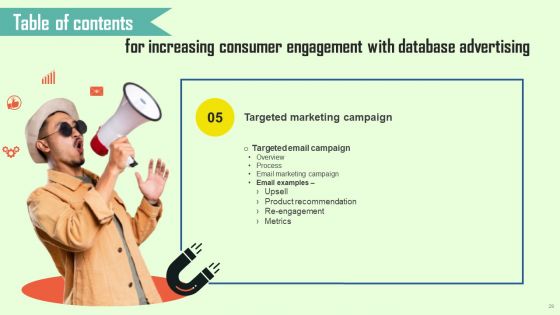 Increasing Consumer Engagement With Database Advertising Ppt PowerPoint Presentation Complete Deck With Slides