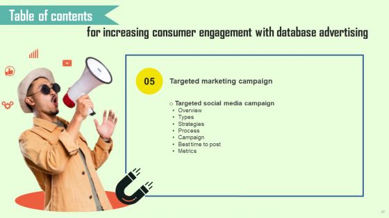 Increasing Consumer Engagement With Database Advertising Ppt PowerPoint Presentation Complete Deck With Slides