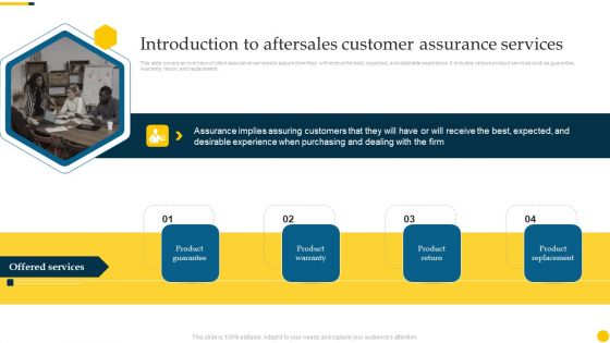 Increasing Customer Introduction To Aftersales Customer Assurance Services Introduction PDF
