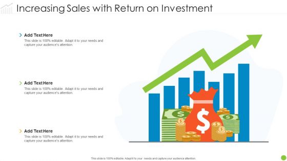 Increasing Sales With Return On Investment Icons PDF