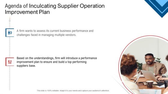 Inculcating Supplier Operation Improvement Plan Ppt PowerPoint Presentation Complete With Slides