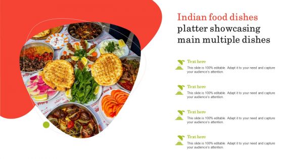 Indian Food Dishes Platter Showcasing Main Multiple Dishes Ppt PowerPoint Presentation Inspiration Template PDF
