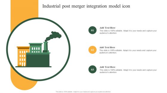 Industrial Post Merger Integration Model Icon Introduction PDF