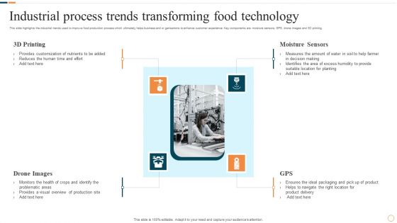 Industrial Process Trends Transforming Food Technology Summary PDF