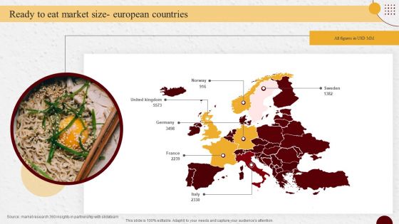 Industry Report Of Packaged Food Products Part 1 Ready To Eat Market Size European Countries Mockup PDF