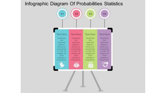 Infographic Diagram Of Probabilities Statistics Powerpoint Template