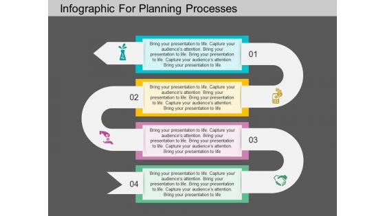 Infographic For Planning Processes Powerpoint Template