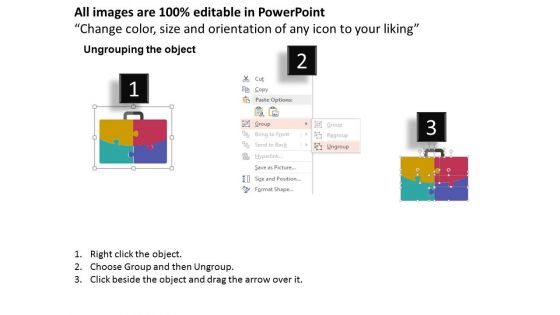 Infographic Of Puzzle Bag Powerpoint Templates