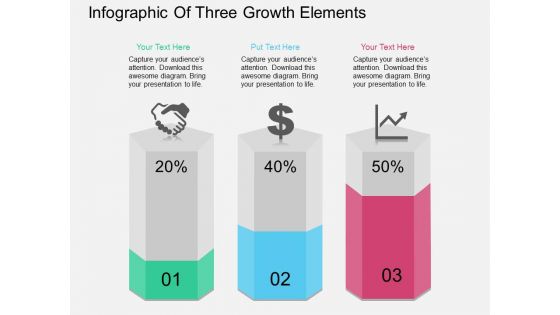 Infographic Of Three Growth Elements Powerpoint Template