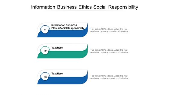 Information Business Ethics Social Responsibility Ppt PowerPoint Presentation Portfolio Rules Cpb