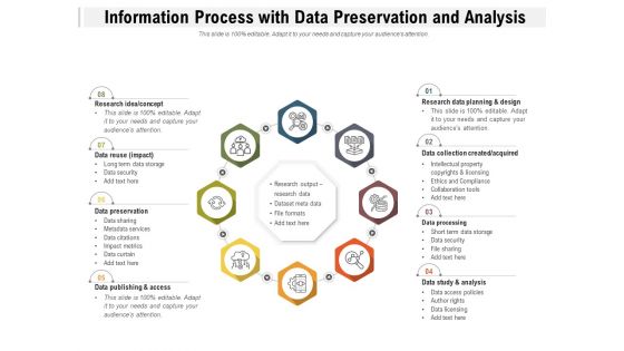 Information Process With Data Preservation And Analysis Ppt PowerPoint Presentation Styles Graphics Tutorials PDF