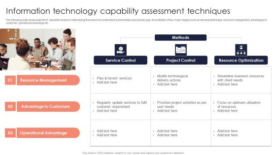 Information Technology Capability Assessment Techniques Slides PDF