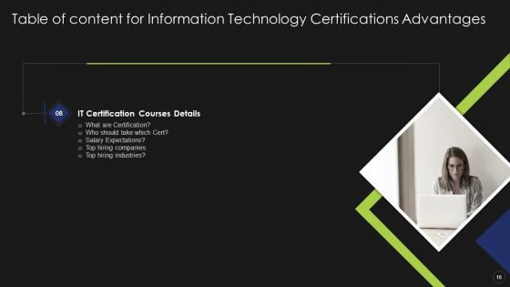 Information Technology Certifications Advantages Ppt PowerPoint Presentation Complete Deck With Slides