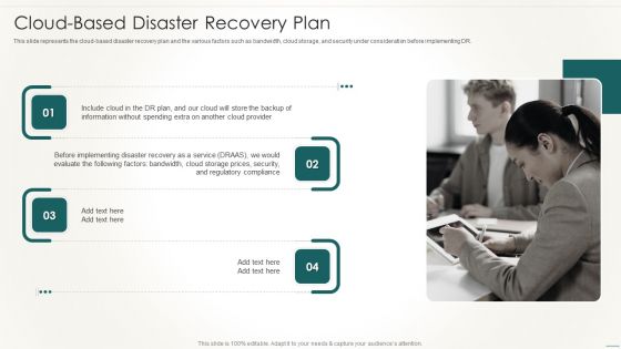 Information Technology Disaster Resilience Plan Cloud-Based Disaster Recovery Plan Summary PDF