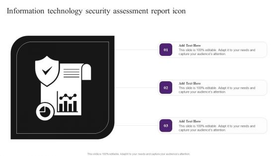 Information Technology Security Assessment Report Icon Demonstration PDF