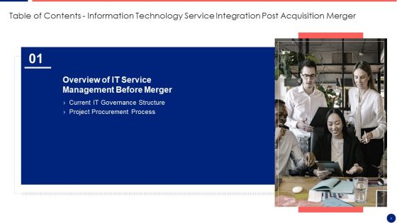 Information Technology Service Integration Post Acquisition Merger Ppt PowerPoint Presentation Complete With Slides