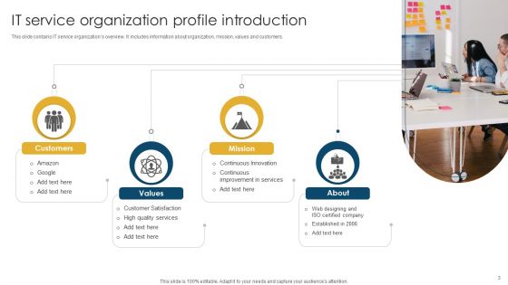 Information Technology Service Organization Introduction Ppt PowerPoint Presentation Complete Deck With Slides