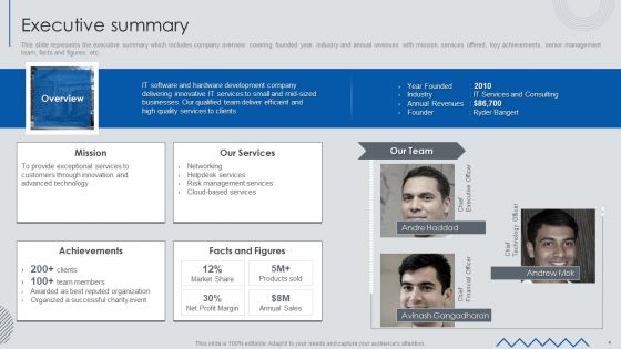 Information Technology Solutions Business Profile Ppt PowerPoint Presentation Complete Deck With Slides