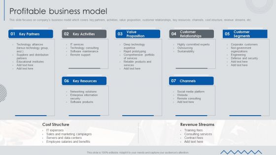 Information Technology Solutions Business Profile Profitable Business Model Guidelines PDF Information Technology Solutions Business Profile Profitable Business Model Guidelines PDF