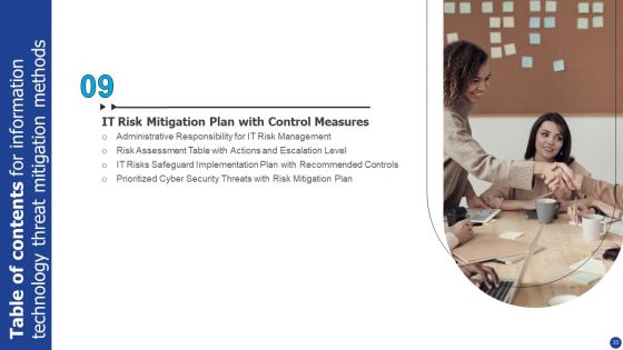 Information Technology Threat Mitigation Methods Ppt PowerPoint Presentation Complete With Slides