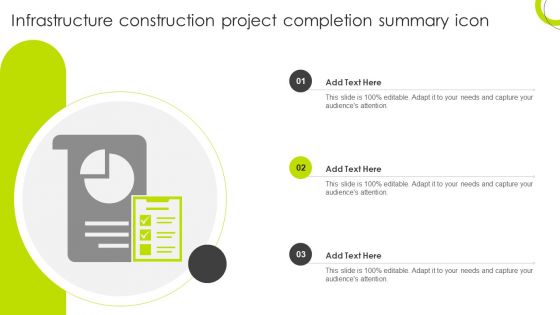 Infrastructure Construction Project Completion Summary Icon Microsoft PDF Infrastructure Construction Project Completion Summary Icon Microsoft PDF