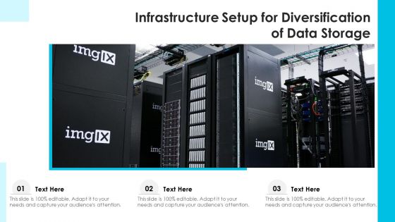 Infrastructure Setup For Diversification Of Data Storage Ppt Infographics Model PDF