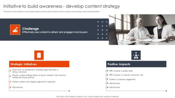 Initiative To Build Awareness Develop Content Strategy Client Acquisition Techniques To Boost Sales Brochure PDF