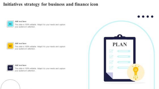 Initiatives Strategy For Business And Finance Icon Sample PDF Initiatives Strategy For Business And Finance Icon Sample PDF