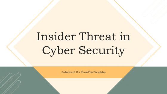 Insider Threat In Cyber Security Ppt PowerPoint Presentation Complete Deck With Slides