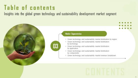 Insights Into The Global Green Technology And Sustainability Development Market Segment Complete Deck