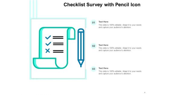 Inspection Symbol Business Survey Checklist Survey Satisfaction Survey Ppt PowerPoint Presentation Complete Deck