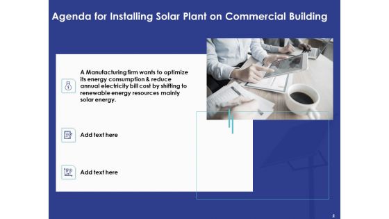 Installing Solar Plant On Commercial Building Ppt PowerPoint Presentation Complete Deck With Slides