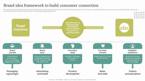 Instructions For Brand Performance Management Team Brand Idea Framework To Build Consumer Connection Professional PDF