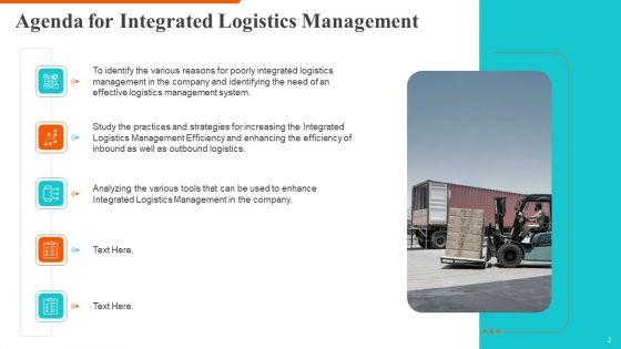 Integrated Logistics Management For Efficient Operations And Accurate Orders Ppt PowerPoint Presentation Complete Deck With Slides