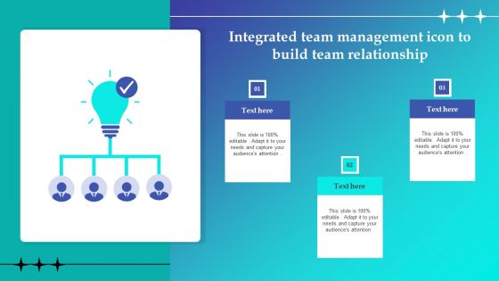 Integrated Team Management Icon To Build Team Relationship Portrait PDF Integrated Team Management Icon To Build Team Relationship Portrait PDF