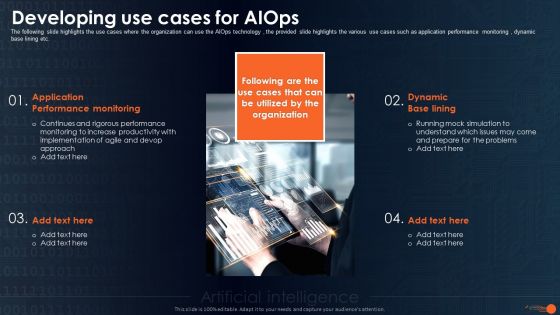 Integrating Aiops To Enhance Process Effectiveness Developing Use Cases For Aiops Template PDF