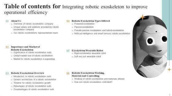 Integrating Robotic Exoskeleton To Improve Operational Efficiency Ppt PowerPoint Presentation Complete Deck With Slides