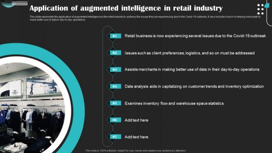 Intelligence Amplification IA IT Application Of Augmented Intelligence In Retail Industry Icons PDF Intelligence Amplification IA IT Application Of Augmented Intelligence In Retail Industry Icons PDF