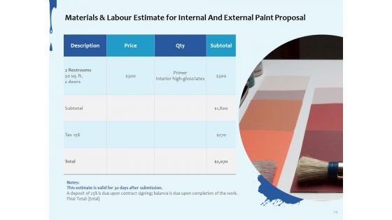 Internal And External Paint Proposal Ppt PowerPoint Presentation Complete Deck With Slides