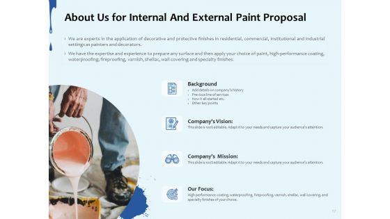 Internal And External Paint Proposal Ppt PowerPoint Presentation Complete Deck With Slides