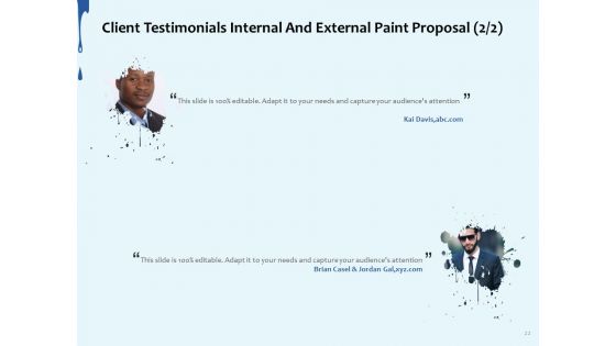 Internal And External Paint Proposal Ppt PowerPoint Presentation Complete Deck With Slides