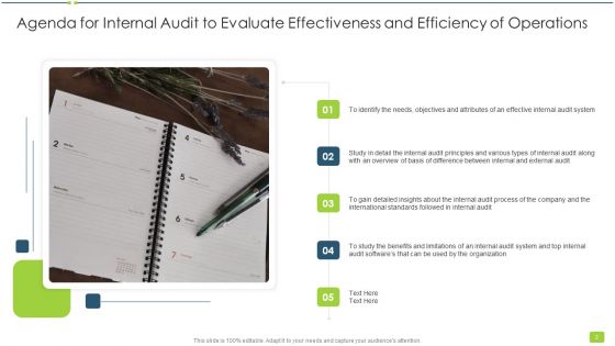 Internal Audit To Evaluate Effectiveness And Efficiency Of Operations Ppt PowerPoint Presentation Complete With Slides