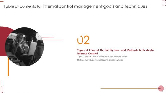 Internal Control Management Goals And Techniques Ppt PowerPoint Presentation Complete With Slides